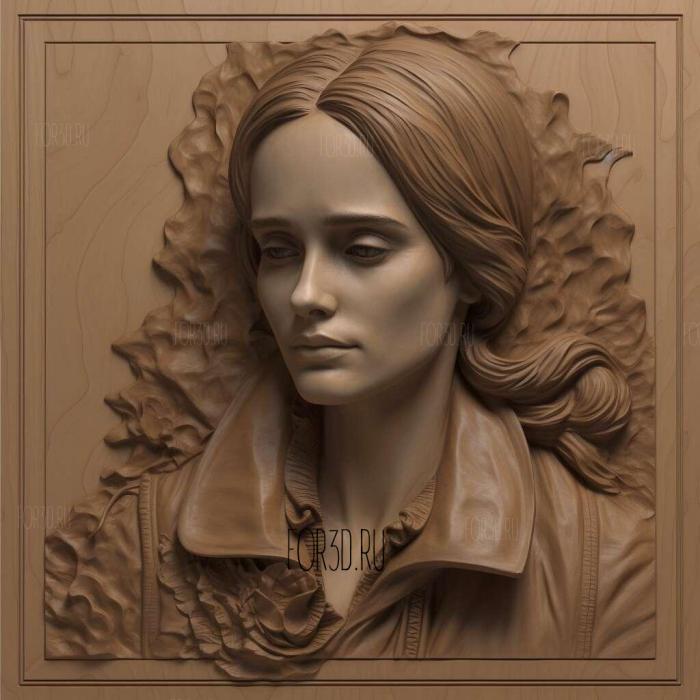 Eva Green 2 stl model for CNC